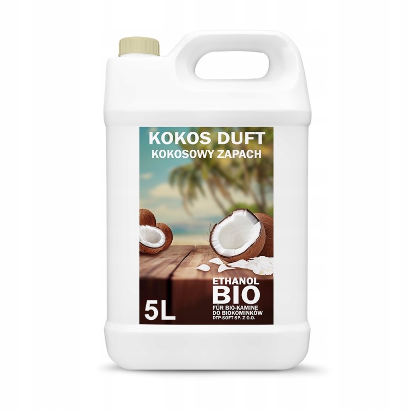 BIOETANOL BIOPALIWO Premium do kominków kokos 5L kokosowy