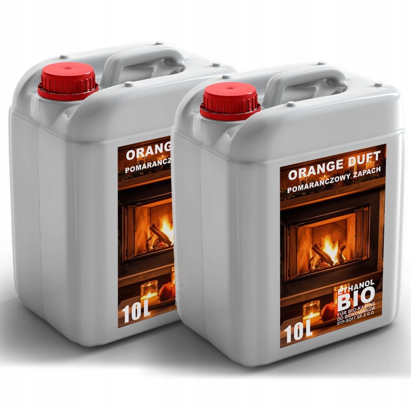 20L BIOETANOL BIOPALIWO do kominków pomarańcza 2 x 10L