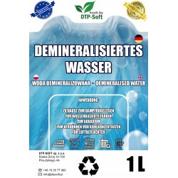 Woda Demineralizowana Destylowana CZYSTA wysoka jakość 1L Premium