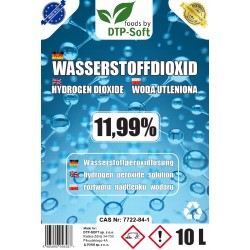 10L WODA UTLENIONA 12% NADTLENEK WODORU 12% WYBIELACZ 10 litrów