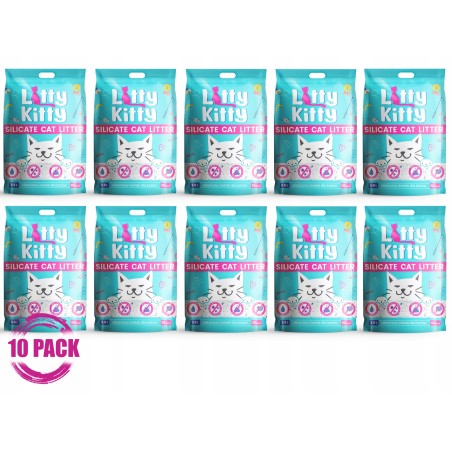 LITTY KITTY Silicate Żwirek Silikonowy dla kota 10 x 3,8 l Premium