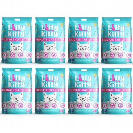 LITTY KITTY Silicate Żwirek Silikonowy dla kota 8 x 3,8 l Premium