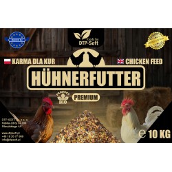 10kg Karma dla Kur Premium Mieszanka Ziaren Drobiowych - Wiaderko 10 kg TOP
