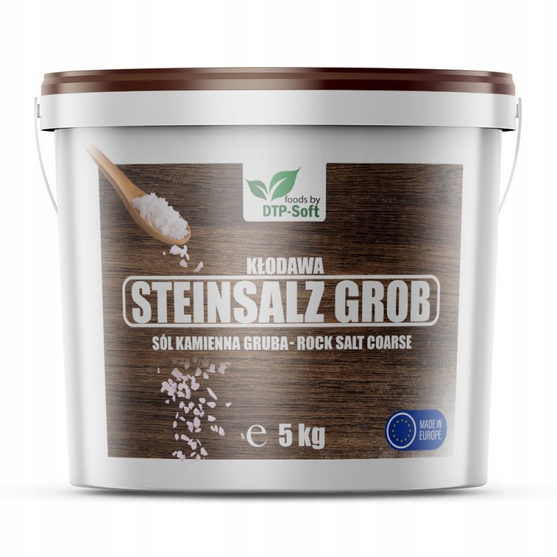 Sól kamienna gruba Kłodawska spożywcza 5kg WIADERKO