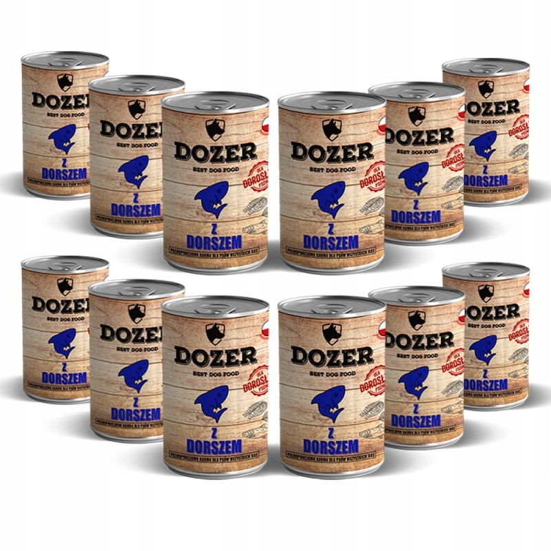 Dozer mokra karma dla psa dorsz 12x400g