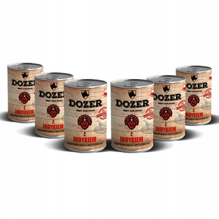 Dozer mokra karma dla psa indyk 6x400g