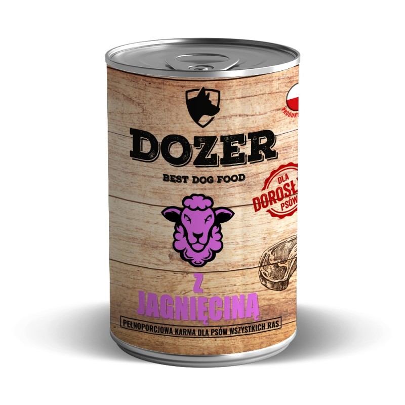 Dozer mokra karma dla psa jagnięcina 400g