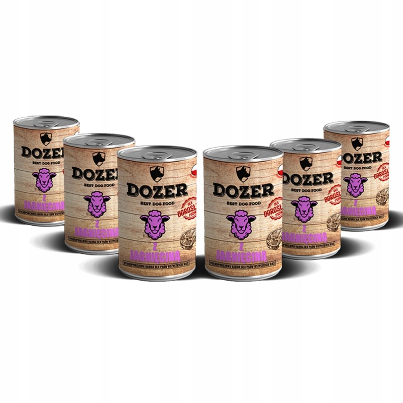 Dozer mokra karma dla psa jagnięcina 6x400g