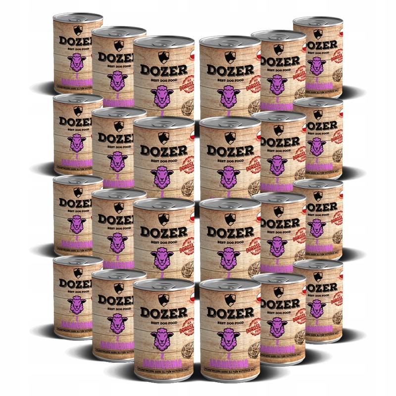 Dozer mokra karma dla psa jagnięcina 24x400g