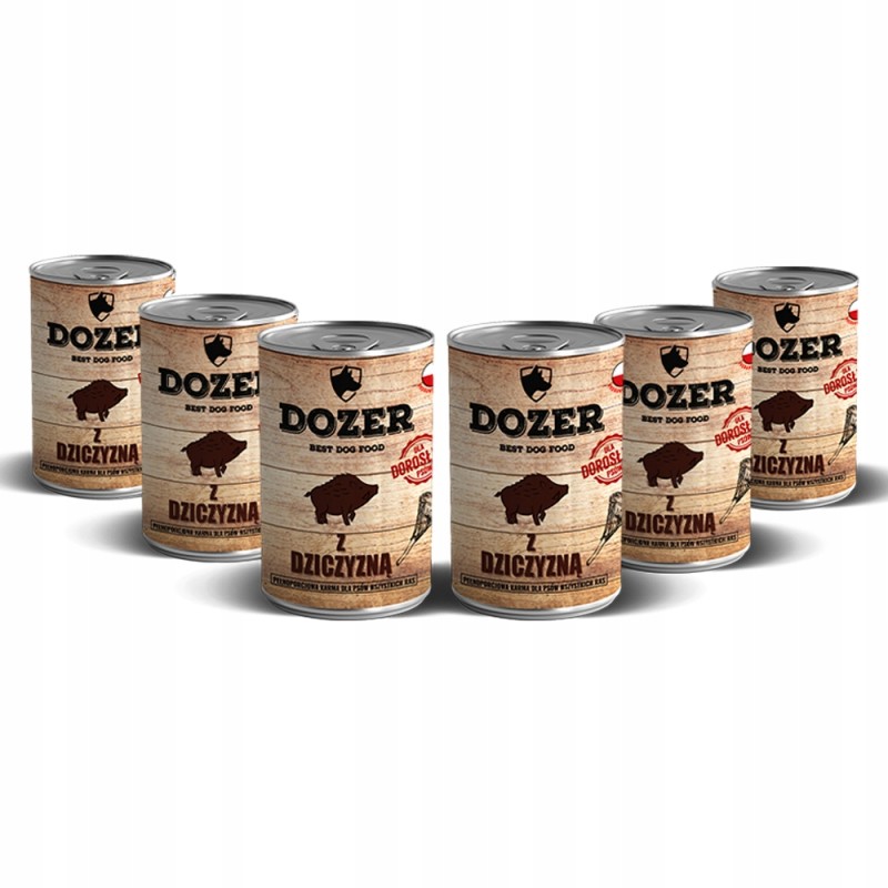 Dozer mokra karma dla psa dziczyzna 6x400g