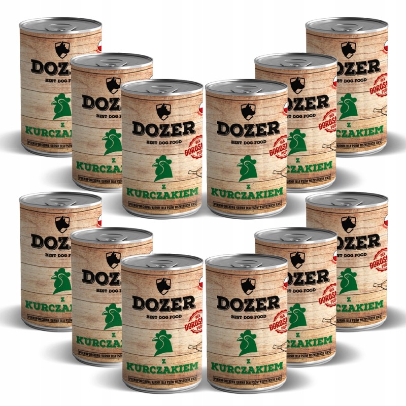 Dozer mokra karma dla psa kurczak 12x400g