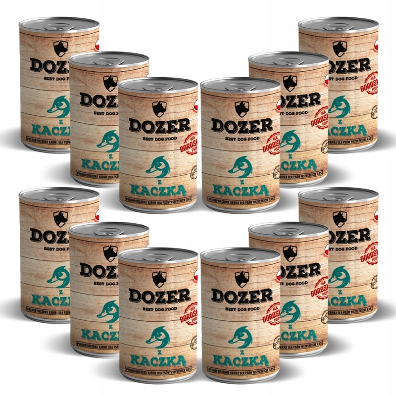 Dozer mokra karma dla psa kaczka 12x400g