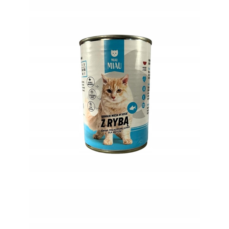 MOKRA KARMA DLA KOTA MIAU MIAU Z RYBĄ 415G