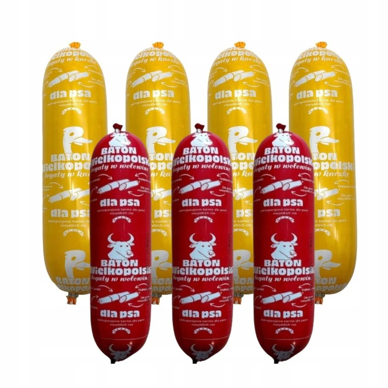 Baton wielkopolski dla psa 20x900 g kaczka wołowina wysoka jakość