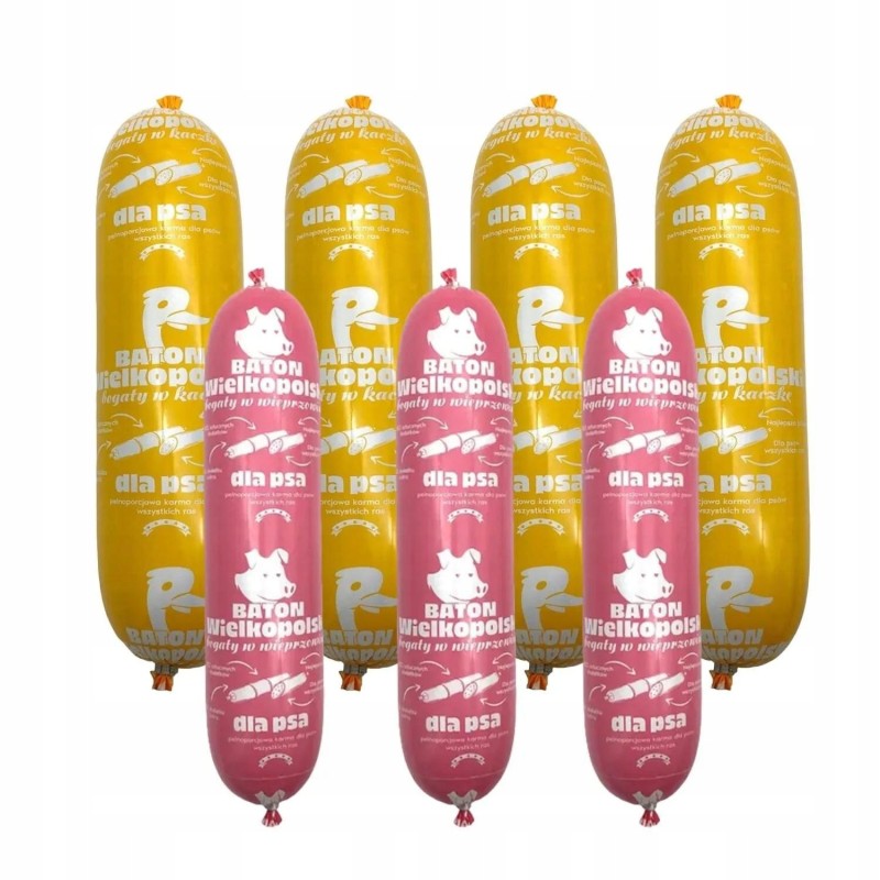 Baton wielkopolski dla psa 20x900 g kaczka wieprzowina wysoka jakość