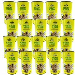 ATOR Mokra karma dla psa drób wołowina mix puszka zestaw 24x1250g