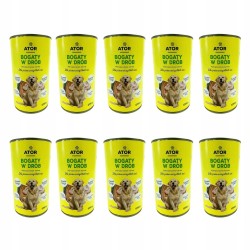 ATOR Mokra karma dla psa drób wołowina mix puszka zestaw 20x1250g