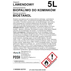 BIOETANOL BIOPALIWO do kominków zapach Lawendy 10L Lawendowe Lawenda