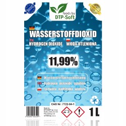 WODA UTLENIONA 12% NADTLENEK WODORU 12% WYBIELACZ 1L