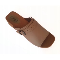 Chodaki drewniaki klapki skórzane obuwie Rozm 40