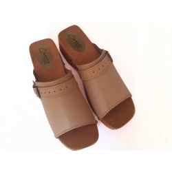 Chodaki drewniaki klapki skórzane obuwie Rozm 35