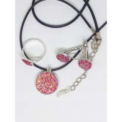 Landrynkowy Komplet biżuterii kolorowy połysk