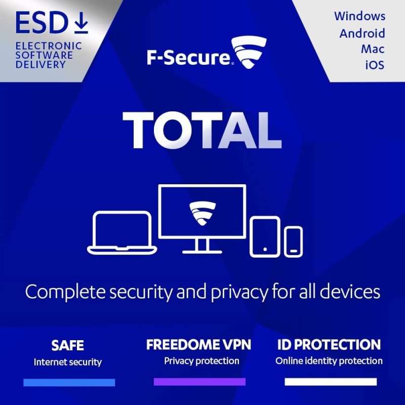 F-Secure Total Security & VPN 3 PC 1 Rok