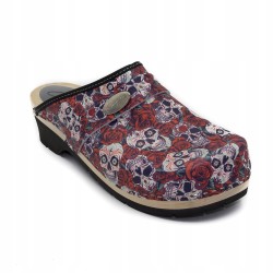 Chodaki drewniaki skórzane obuwie medyczne Clogers