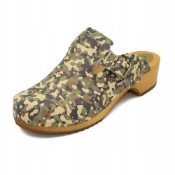Chodaki drewniaki skórzane obuwie medyczne Clogers