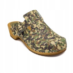 Chodaki drewniaki skórzane obuwie medyczne Clogers