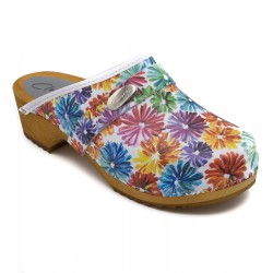 Chodaki drewniaki skórzane obuwie medyczne Clogers