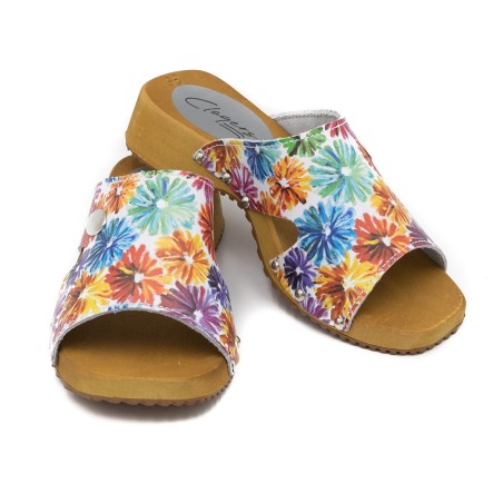 Chodaki drewniaki skórzane obuwie medyczne Clogers