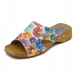 Chodaki drewniaki skórzane obuwie medyczne Clogers