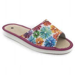 Wygodne Skórzane Pantofle Kapcie Rozmiar 35 EU