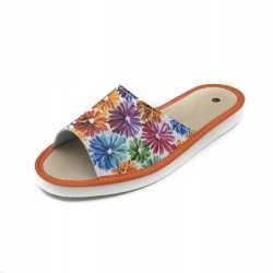 Wygodne Skórzane Pantofle Kapcie Rozmiar 37 EU