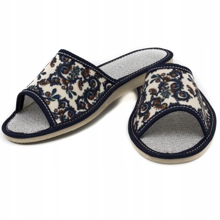 Wygodne Skórzane Pantofle Kapcie Rozmiar 42 EU