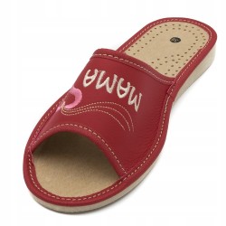 Wygodne Skórzane Pantofle Kapcie Rozmiar 41 EU