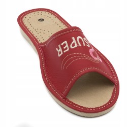 Wygodne Skórzane Pantofle Kapcie Rozmiar 37 EU