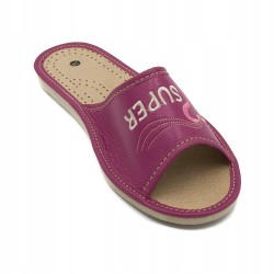 Wygodne Skórzane Pantofle Kapcie Rozmiar 37 EU