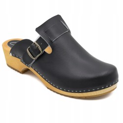 Chodaki drewniaki skórzane obuwie medyczne Clogers
