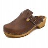 Chodaki drewniaki skórzane obuwie medyczne Clogers
