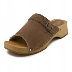 Chodaki drewniaki skórzane obuwie medyczne Clogers