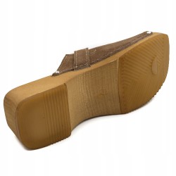 Chodaki drewniaki skórzane obuwie medyczne Clogers