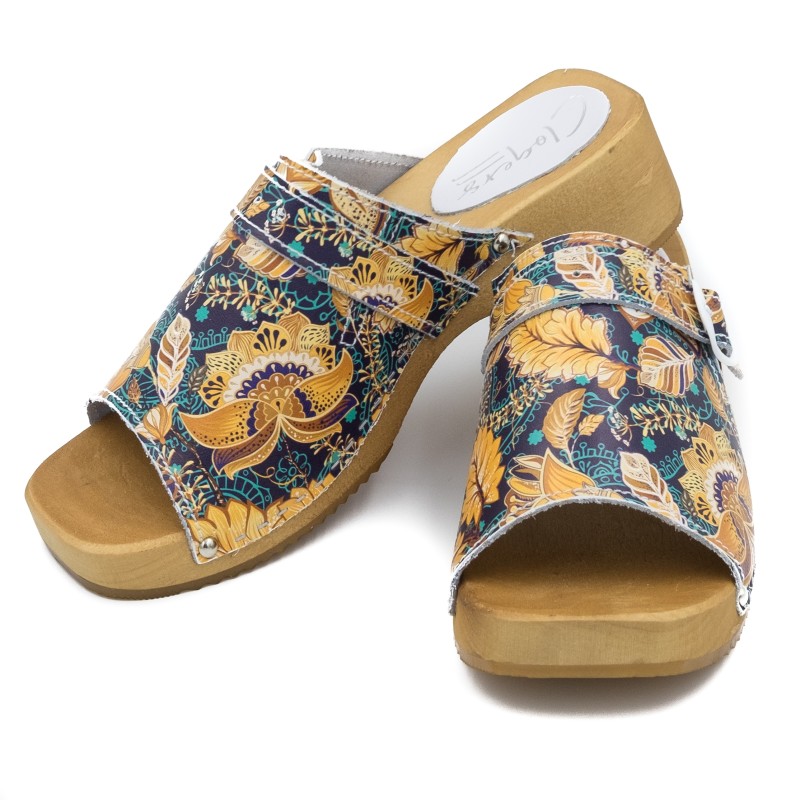 Chodaki drewniaki skórzane obuwie medyczne Clogers