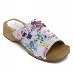 Chodaki drewniaki skórzane obuwie medyczne Clogers