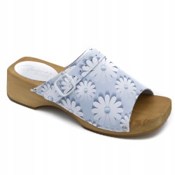 Chodaki drewniaki skórzane obuwie medyczne Clogers