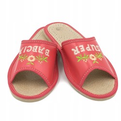 Wygodne Kapcie Skórzane Pantofle Góralskie 39