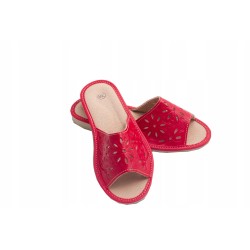 Wygodne Kapcie Skórzane Pantofle Góralskie 37