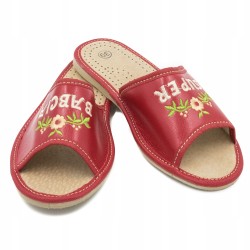 Wygodne Kapcie Skórzane...