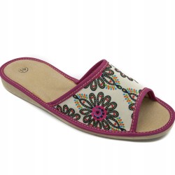 Wygodne Kapcie Skórzane Pantofle Super Babcia 37